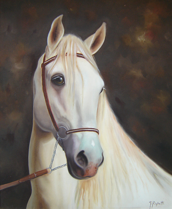 PINTURA EM TELA CAVALO N. RIGHETTI ARTE CAVALOS A LEO